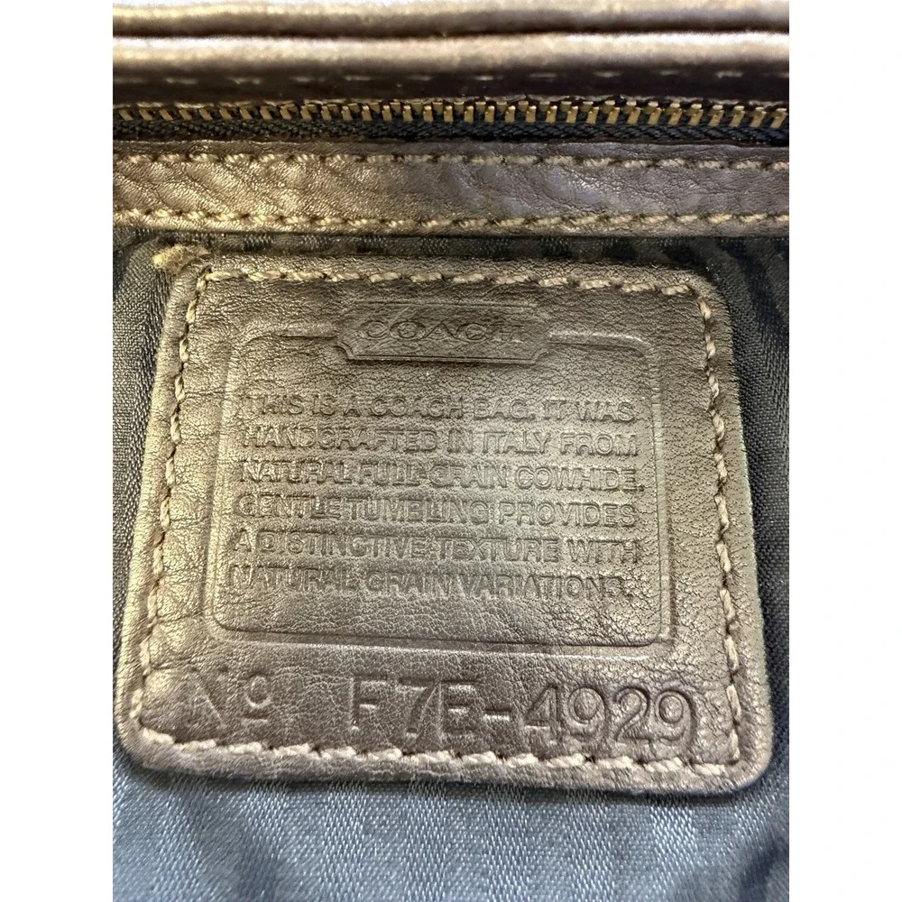 Vintage Coach Sonoma 4929 Chocolate Brown Crossbody Purse Pebbled Leather 90s